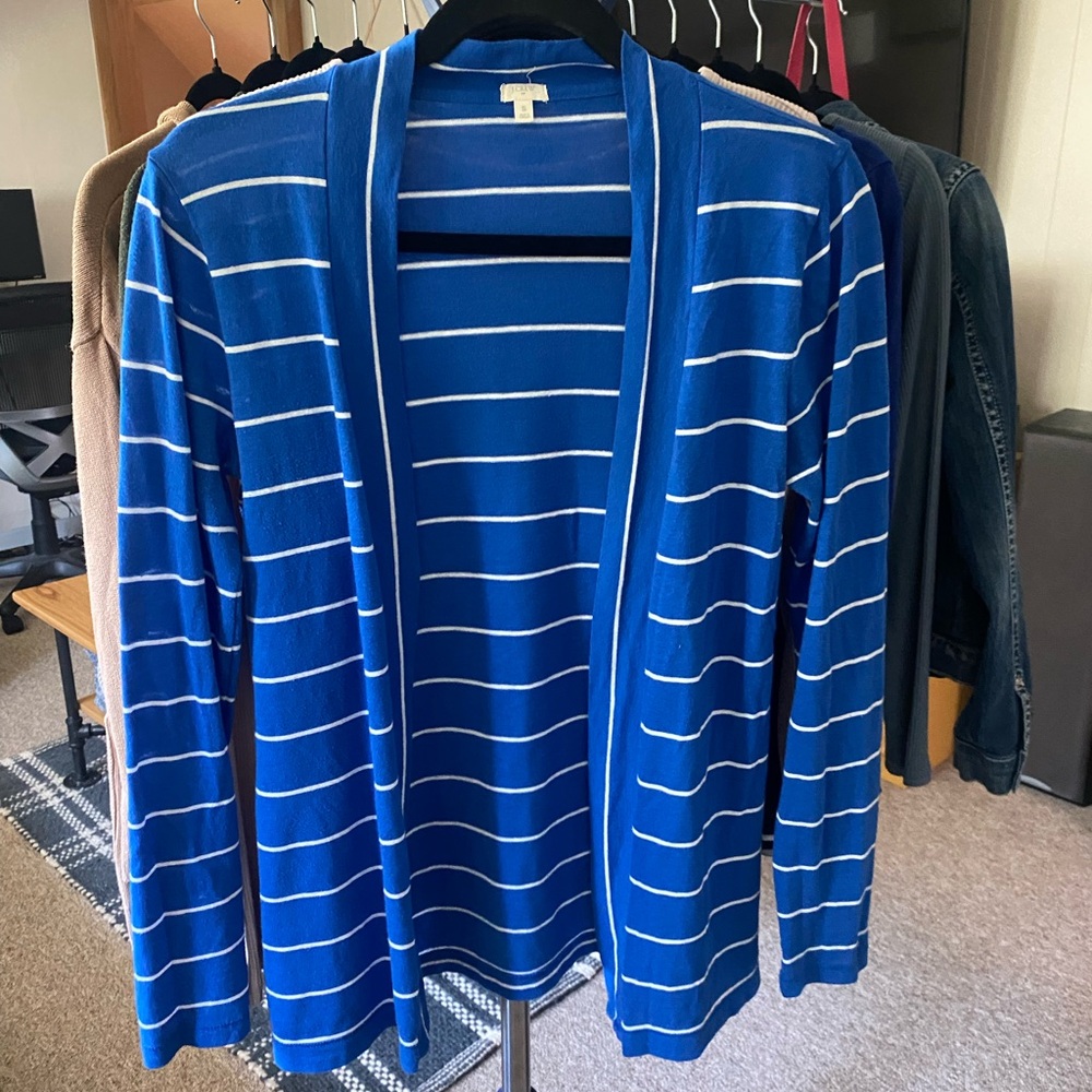 J Crew stripe cardigan
